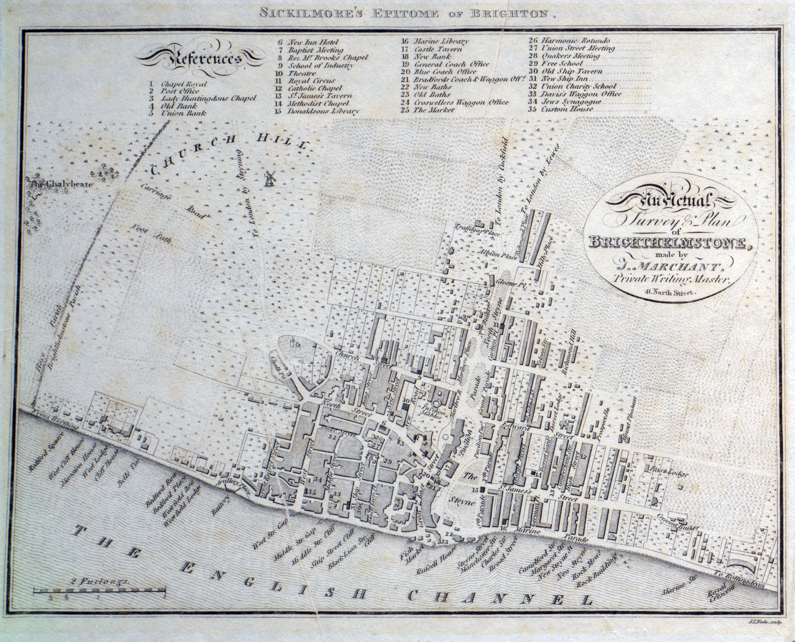 1809 Marchant Brighton map