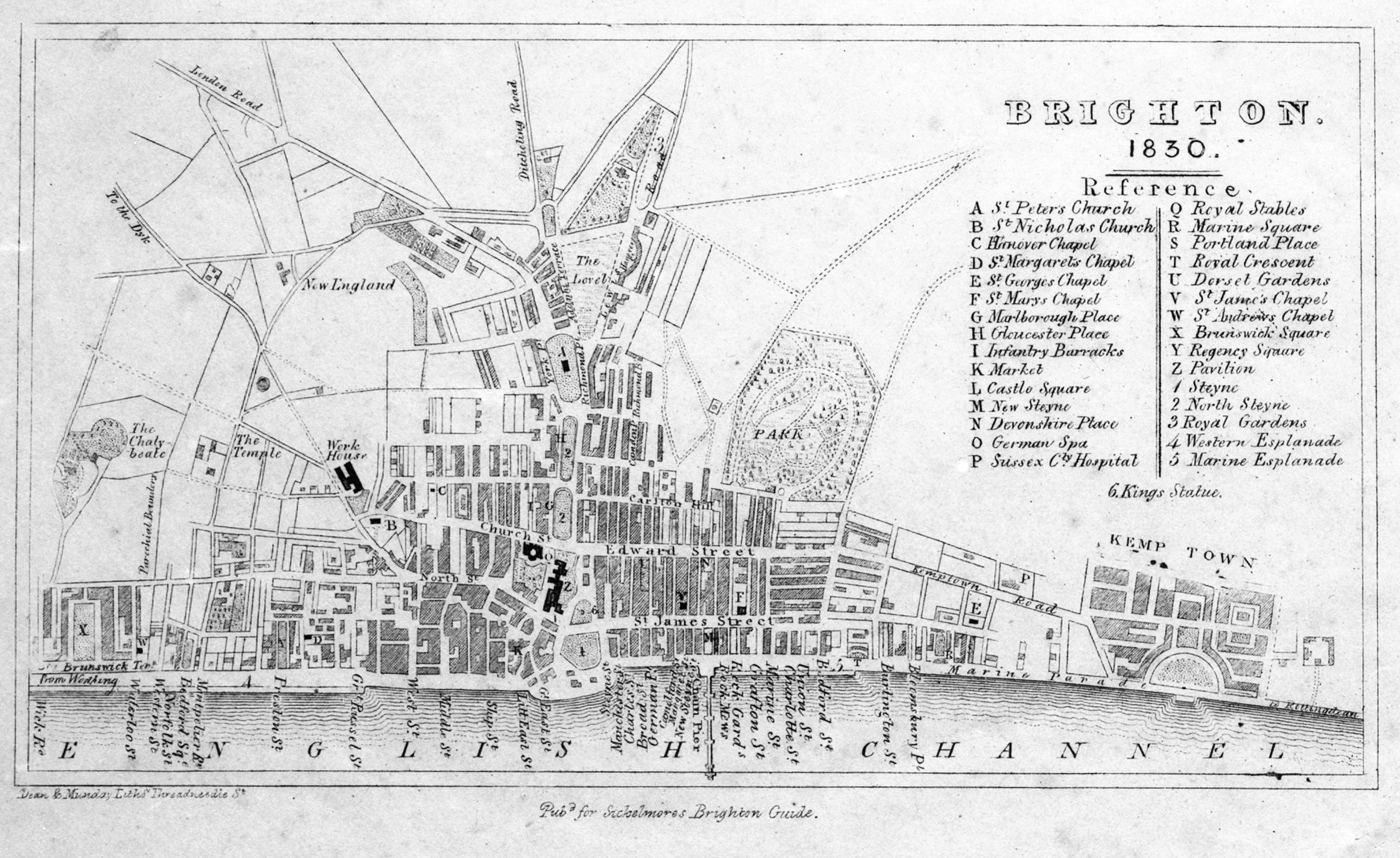Brighton maps Sickelmore 1830